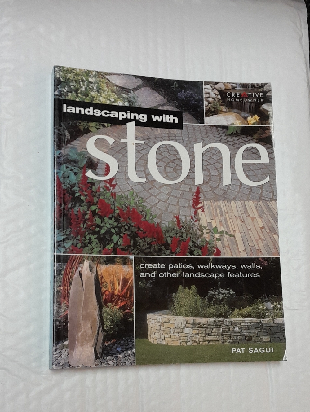 Landscaping with Stone Coffee Table Book - Cream/Brown Cover